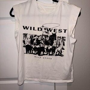 Wild West Graphic White Tee